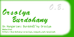 orsolya burdohany business card